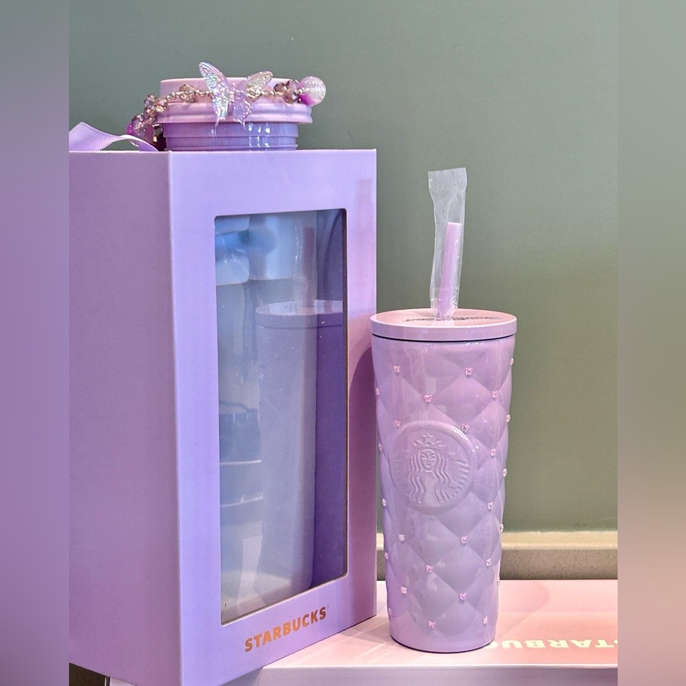 Starbucks China 2026 Sakura 20oz Double Lid Diamond Tumbler Gift Box